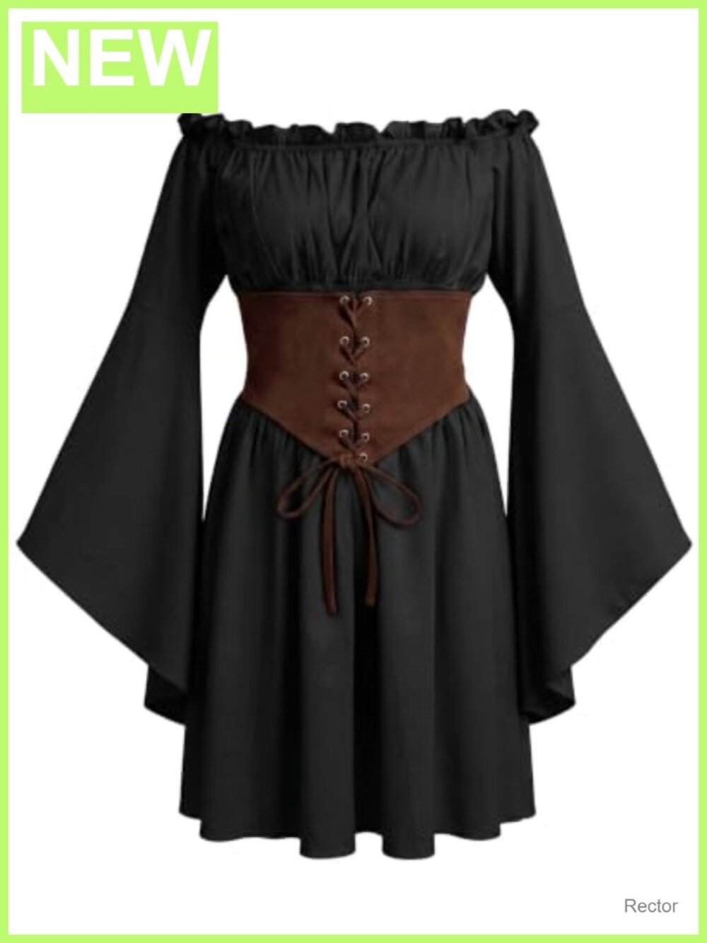 Renaissance Dress Bell Sleeve Corset Medieval Costume Cosplay Renfaire